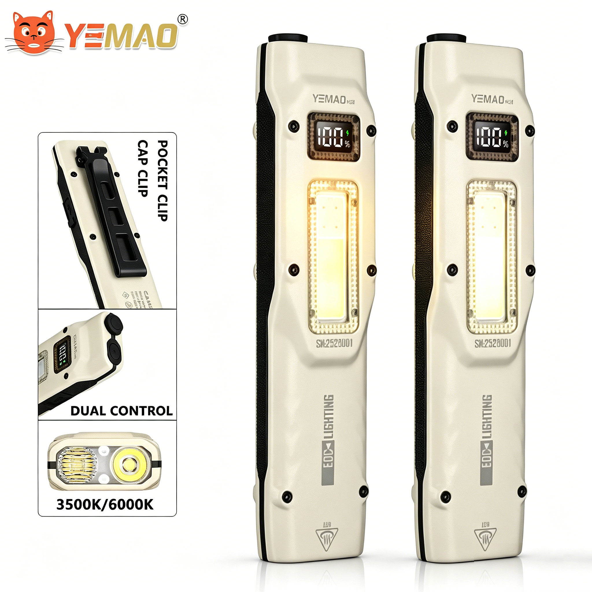 Outdoor Lighting Landscape - Portable 880LM YEMAO M28 Ultra-thin Tactical
