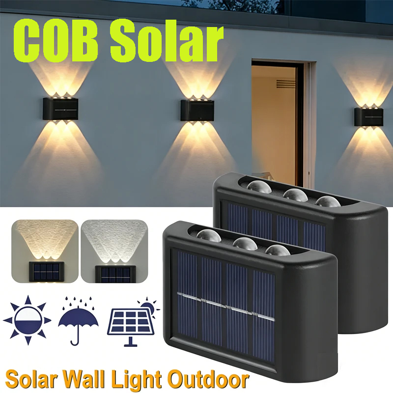 Outdoor Lighting Landscape - COB Solar Wall Lamp Outdoor Waterproof