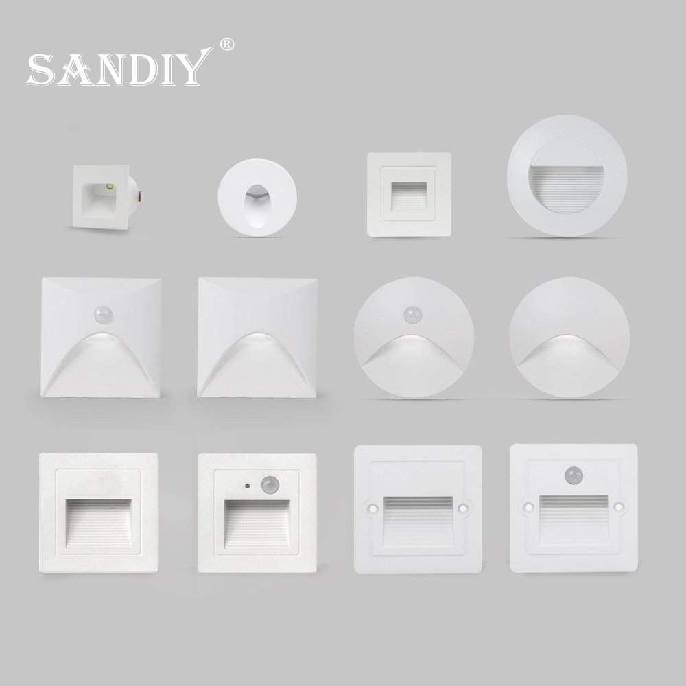 Outdoor Lighting Timer Switch - SANDIY Embedded Stair Light White Wall