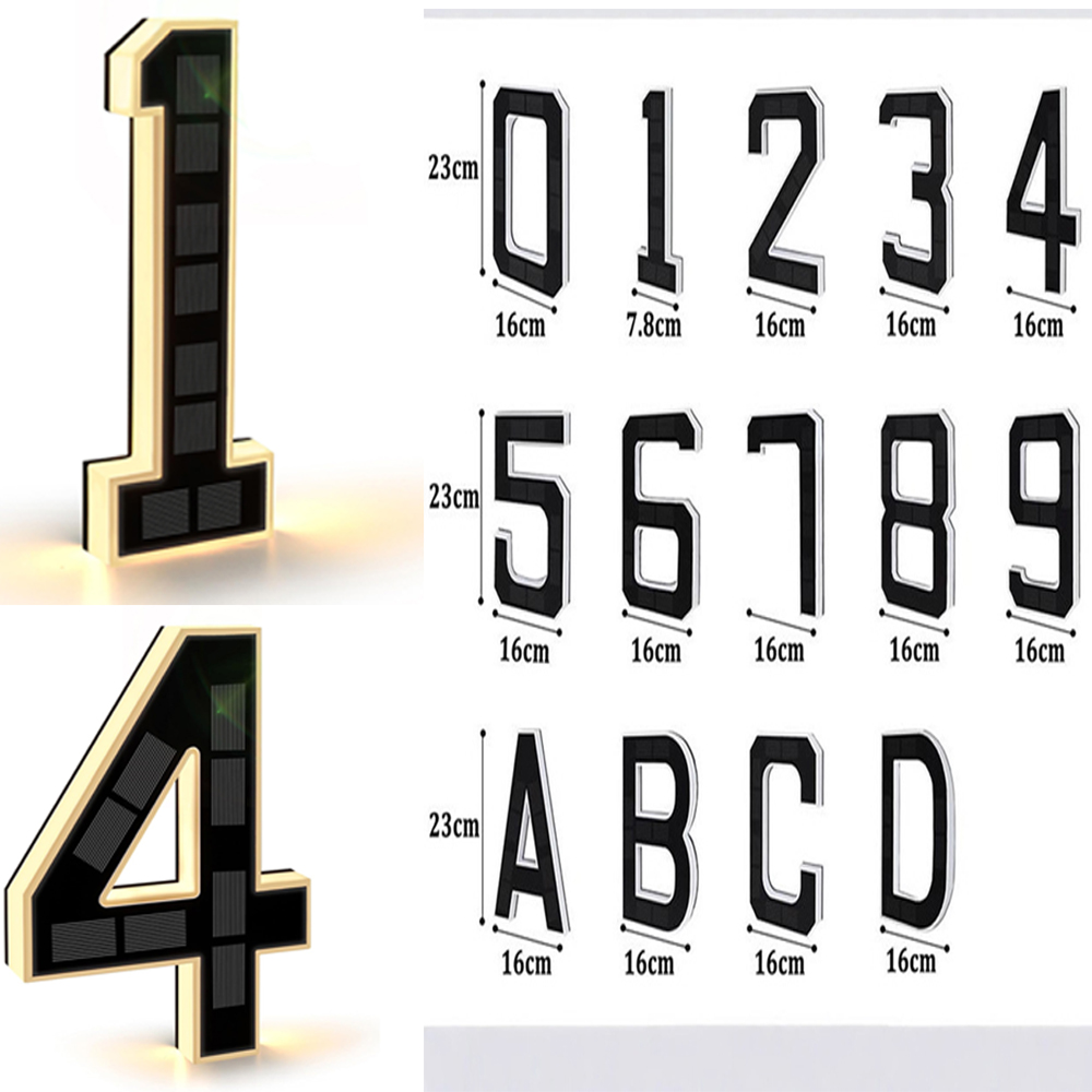 Outdoor Lighting For Backyard - Solar House Number Lights House Sign
