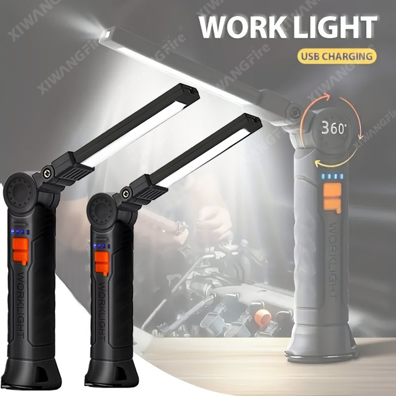 Outdoor Lighting Landscape - Rechargeable LED Flashlight Work Light with