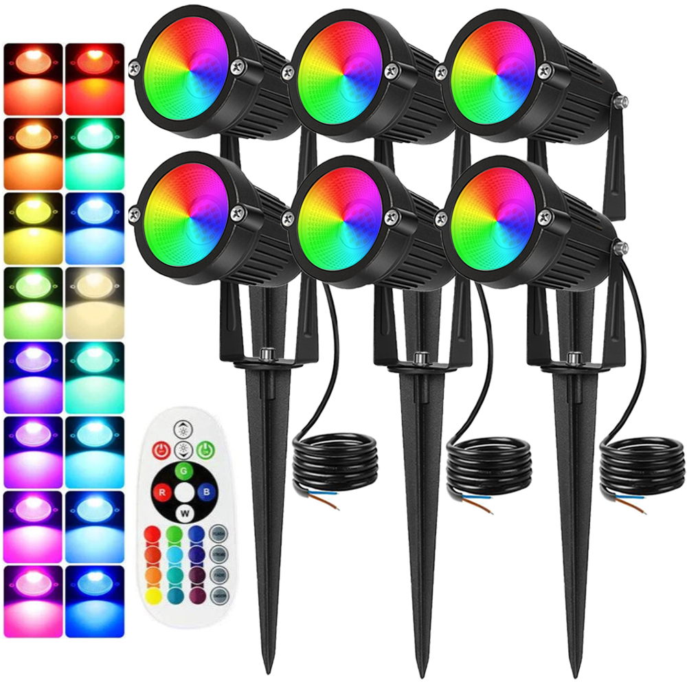 Outdoor Lighting Landscape - RGBW Landscape Lighting 10W with Remote