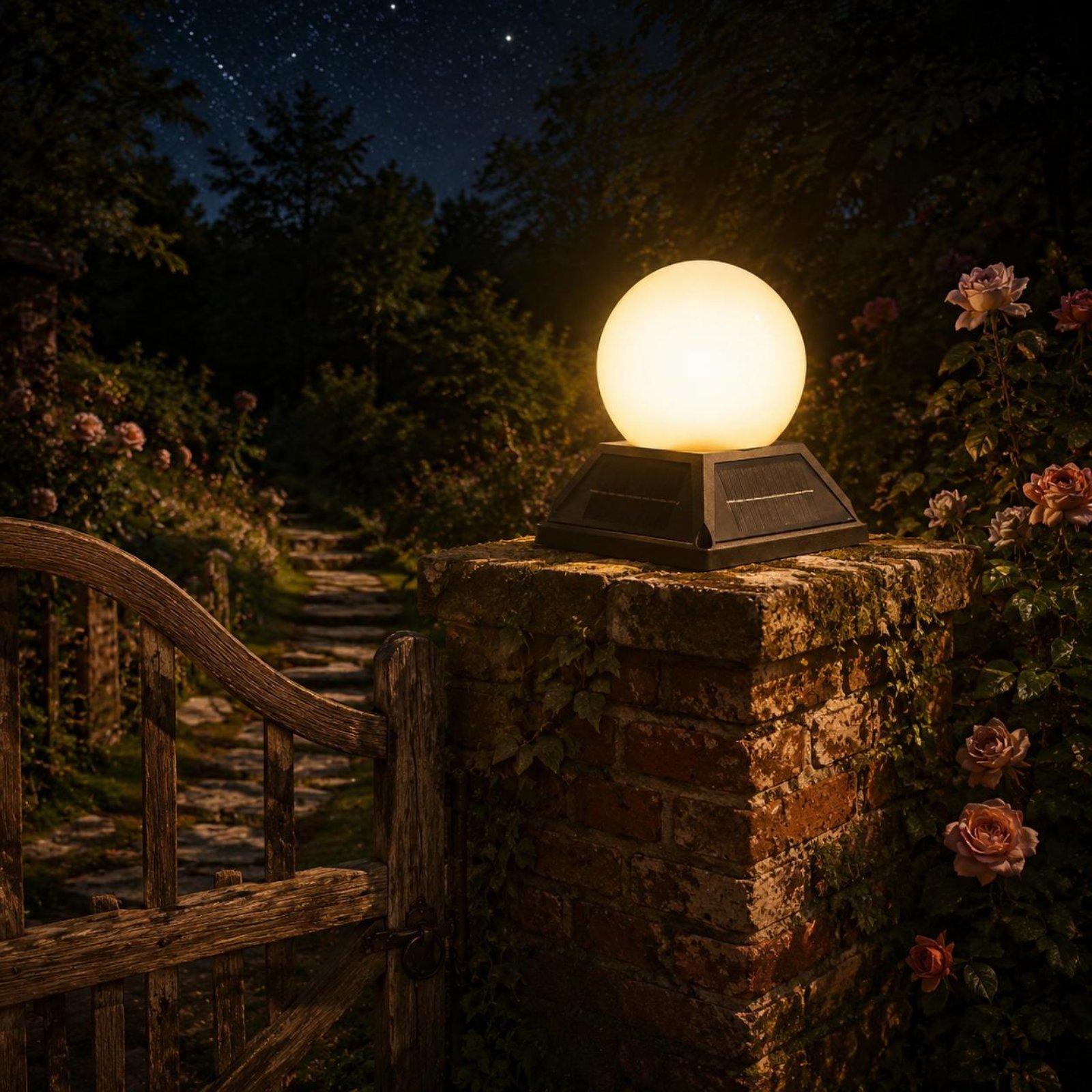 Outdoor Lighting Ip65 - Solar Post Cap Light Wireless Controller