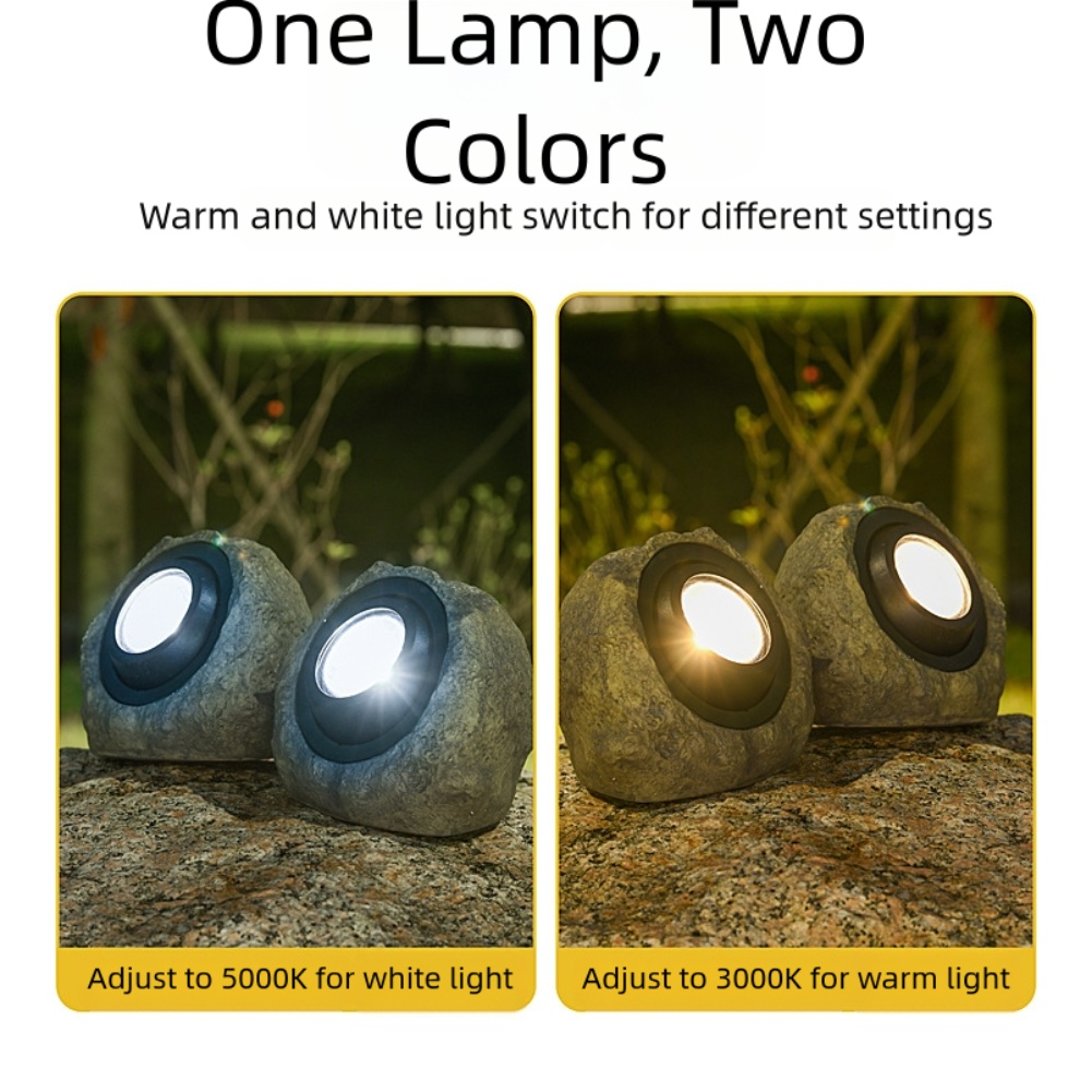 Outdoor Lighting Options - IP65 Waterproof Solar Powered Stone Lamp