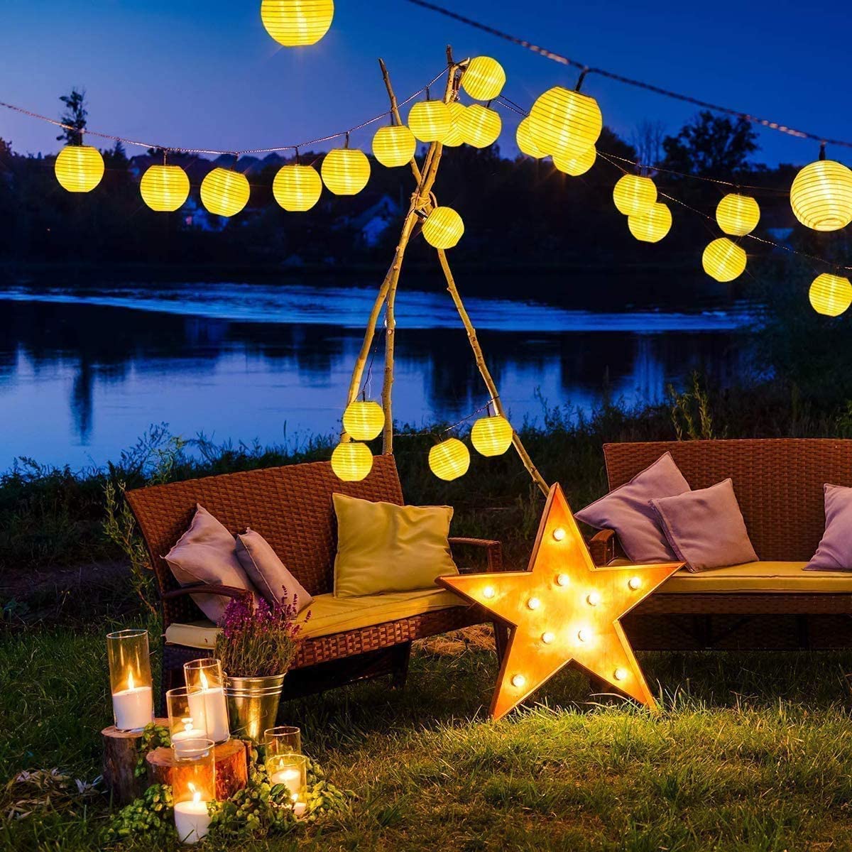 Waterproof Lantern Solar Strin - Solar Fairy String 评论和价格