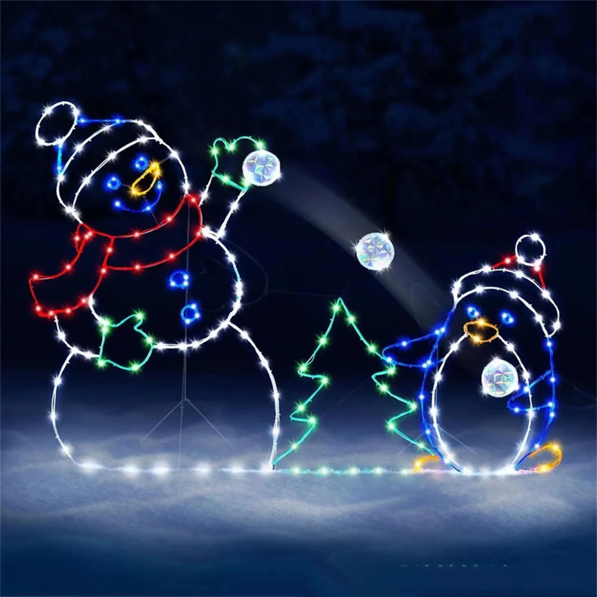Animated Snowball Light LED Gl - Outdoor Lighting For Backyard 评论和价格