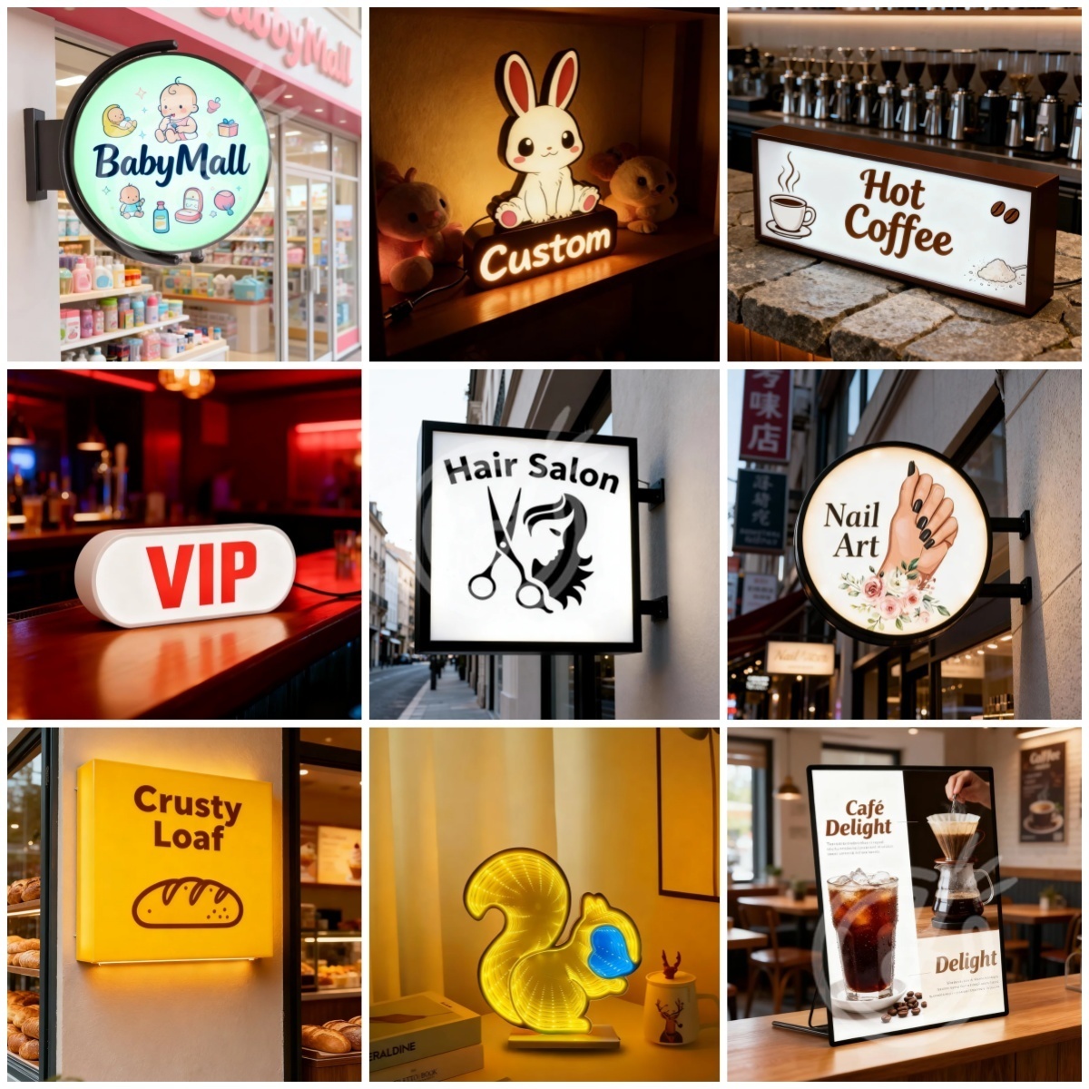 Custom Acrylic Signs Sign Led  - Wall Lighting Outdoor 评论和价格