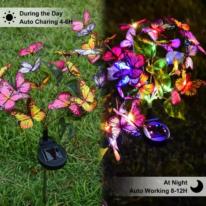 Solar LED Butterfly Garden Lig - Outdoor Lighting For Backyard 评论和价格