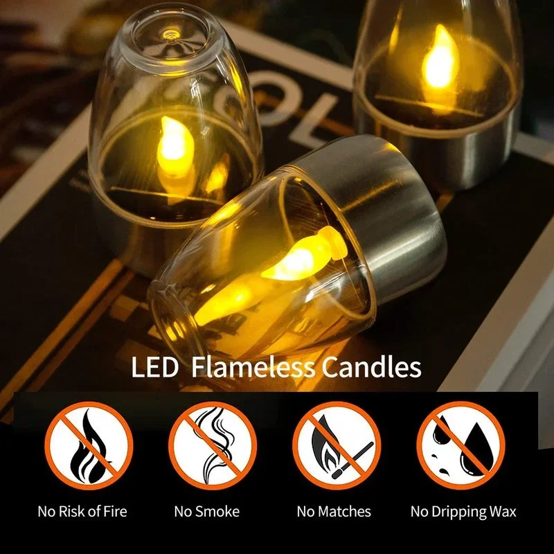 Solar Powered Flameless Candle - Outdoor Lighting For Gazebo 评论和价格