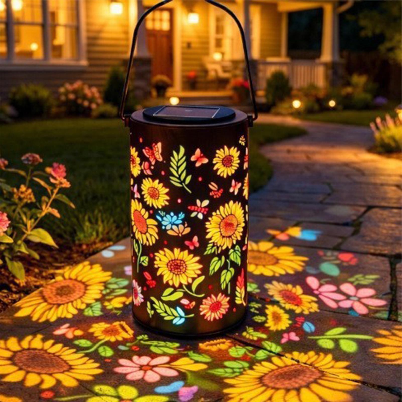 Sunflower Solar Lantern Weathe - Outdoor Lighting Pathway 评论和价格
