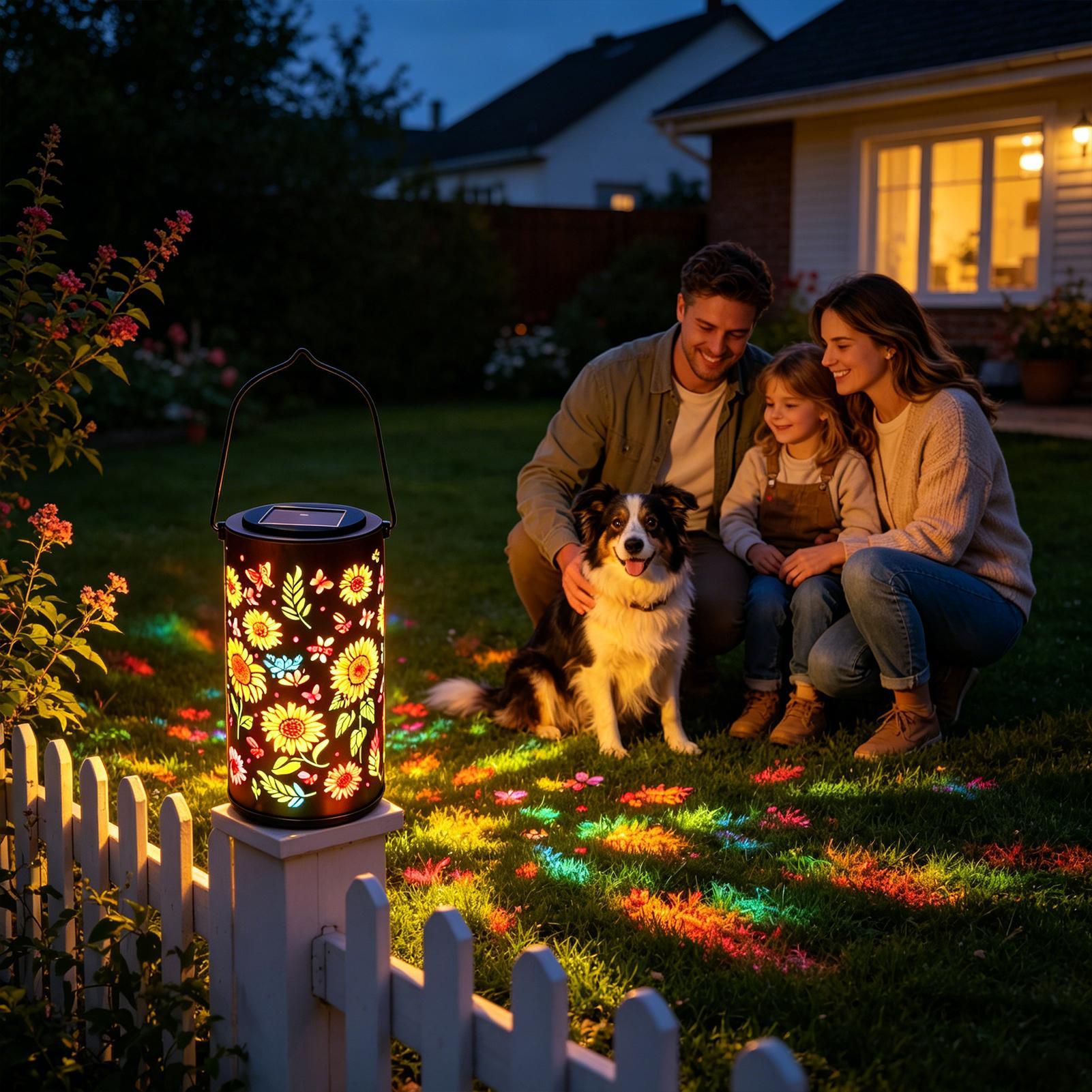 Sunflower Solar Lantern Weathe - Outdoor Lighting Pathway 评论和价格