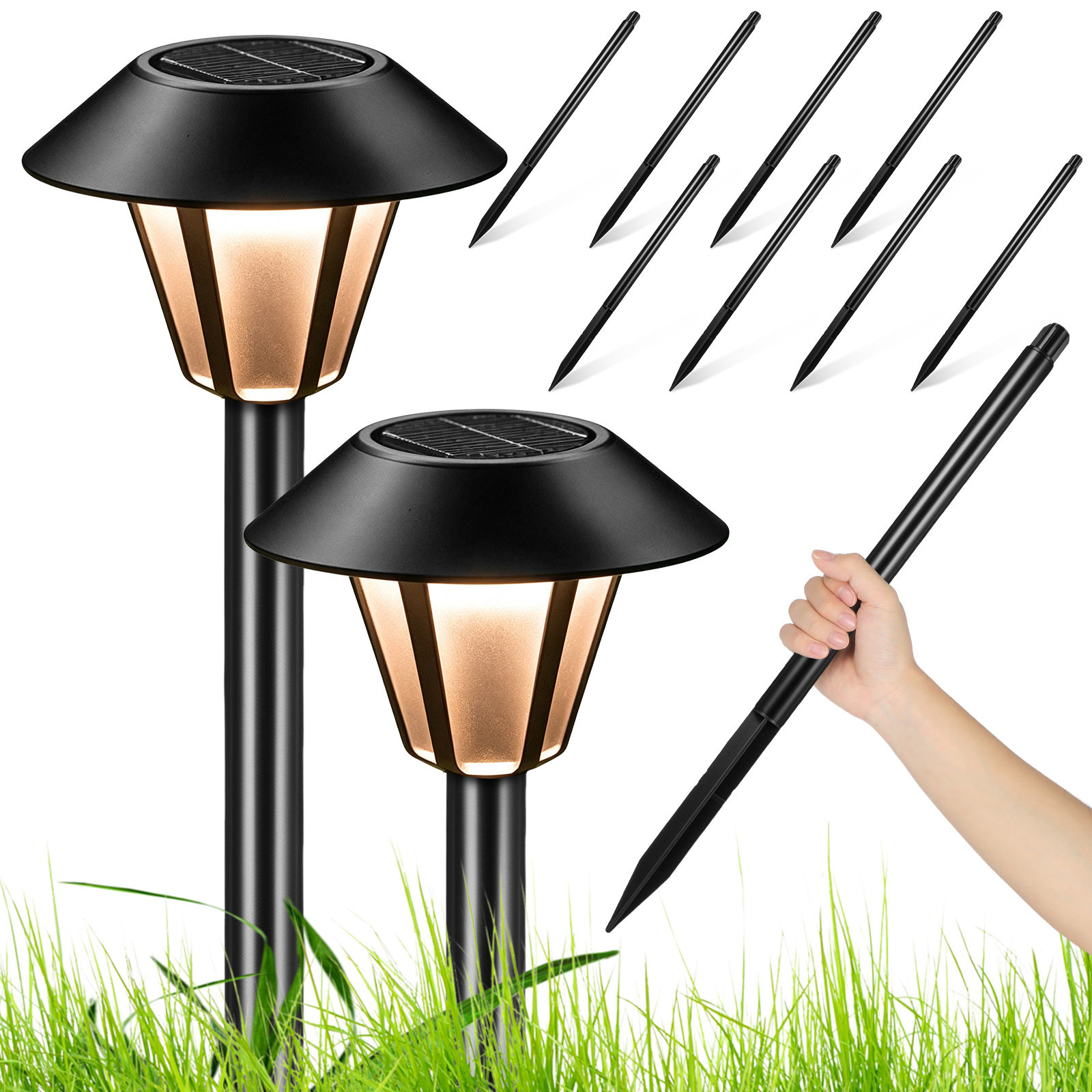 8Set Solar Light Stakes Outdoo - Outdoor Lighting Ground 评论和价格