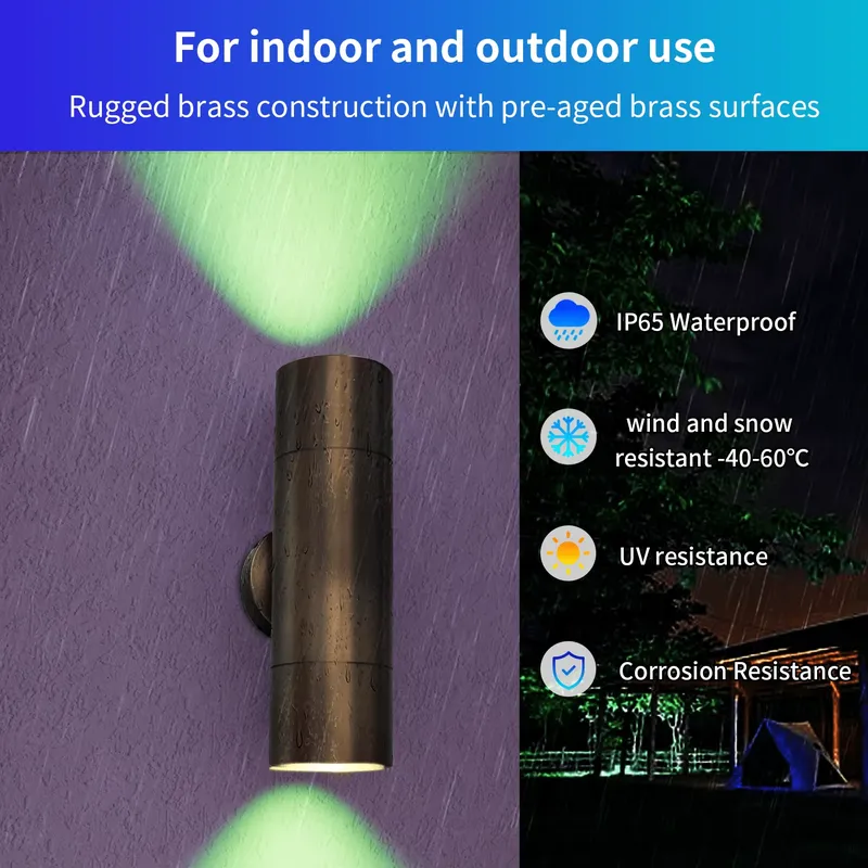 Durable Brass Outdoor LED Wall - Wall Lighting Outdoor 评论和价格
