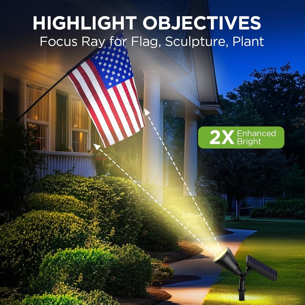 Solar Lights Outdoor, Warm Whi - Outdoor Lighting Options 评论和价格