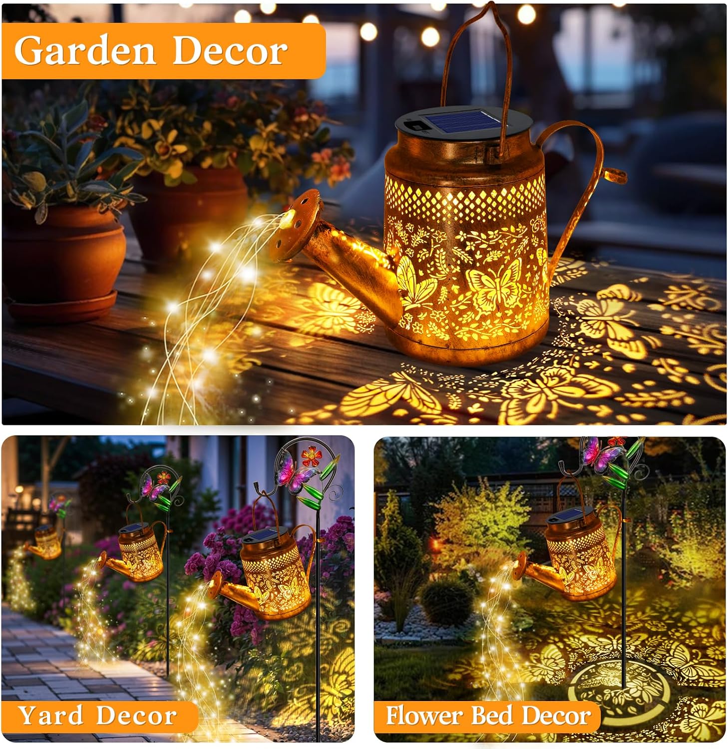2 Pack Big Solar Butterfly Wat - Outdoor Lighting For Backyard 评论和价格
