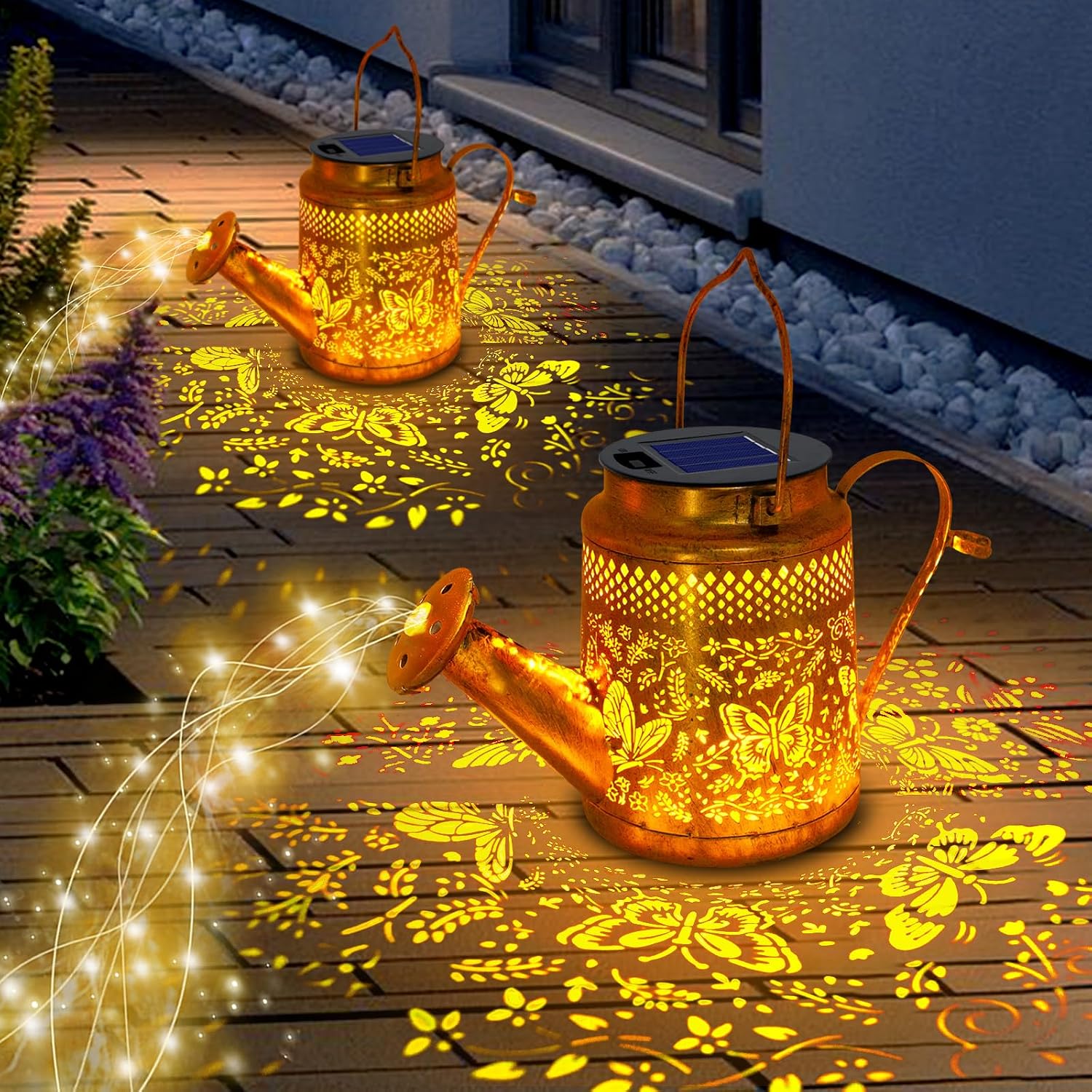 2 Pack Big Solar Butterfly Wat - Outdoor Lighting For Backyard 评论和价格