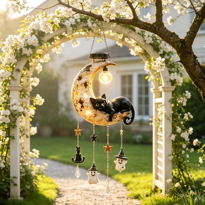L43A Solar Halloween Black Cat - Outdoor Lighting Accent 评论和价格