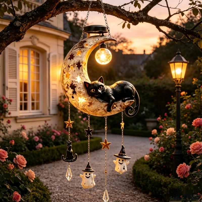 L43A Solar Halloween Black Cat - Outdoor Lighting Accent 评论和价格