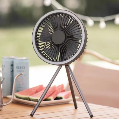 Portable Camping Fan with LED  - Outdoor Lighting Nearby 评论和价格
