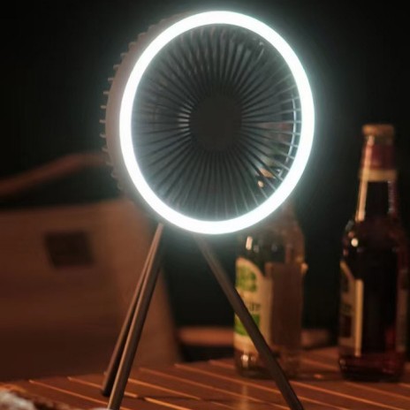 Portable Camping Fan with LED  - Outdoor Lighting Nearby 评论和价格