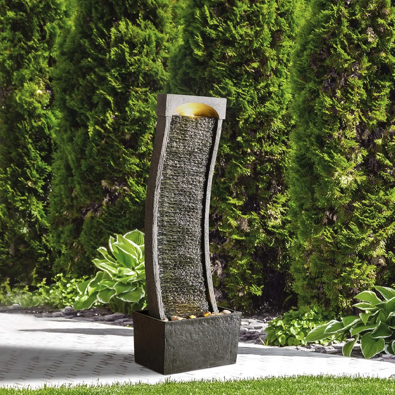 Bestseller38.58 in. Modern Cur - Outdoor Lighting Accent 评论和价格