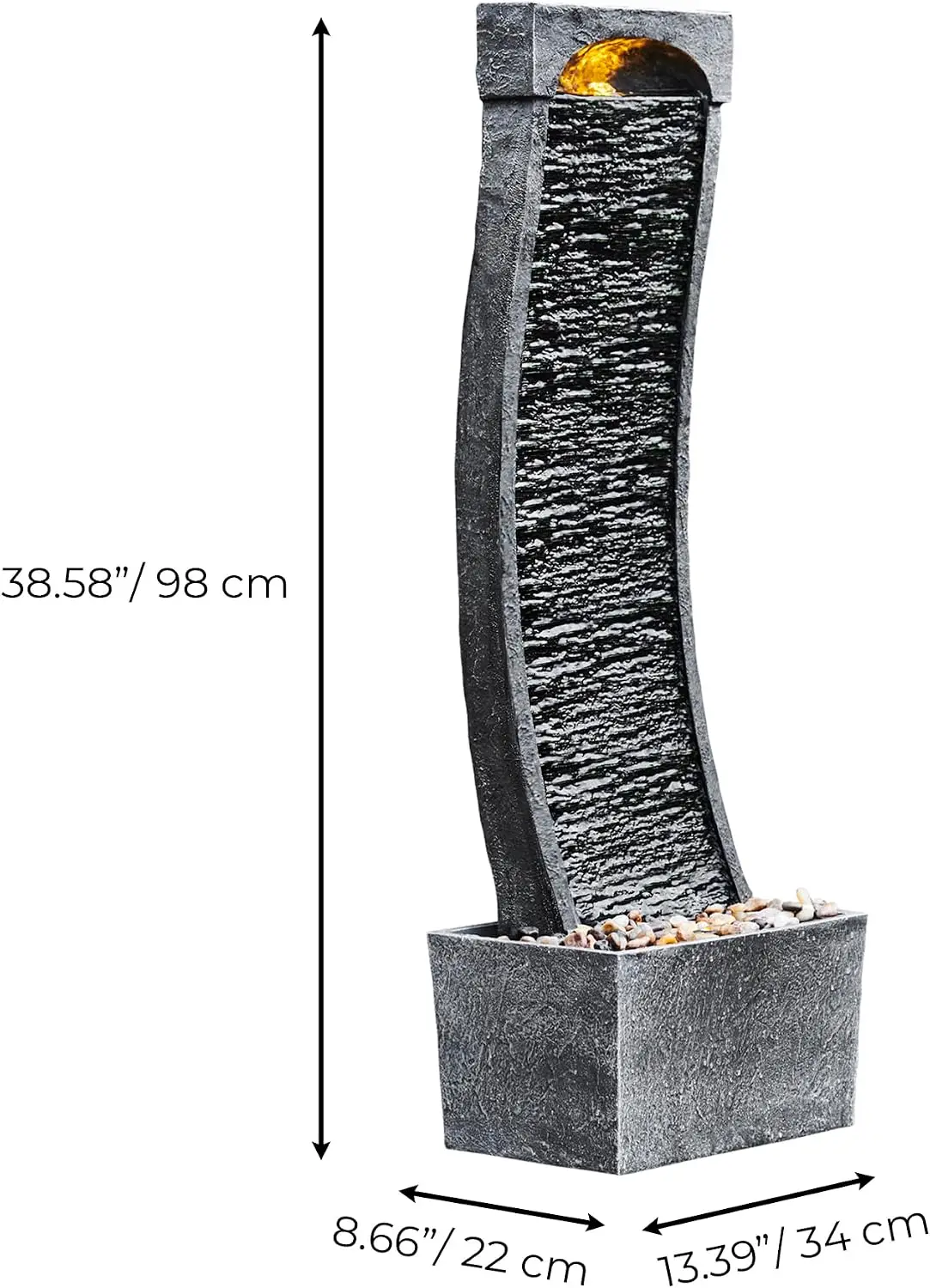 Bestseller38.58 in. Modern Cur - Outdoor Lighting Accent 评论和价格