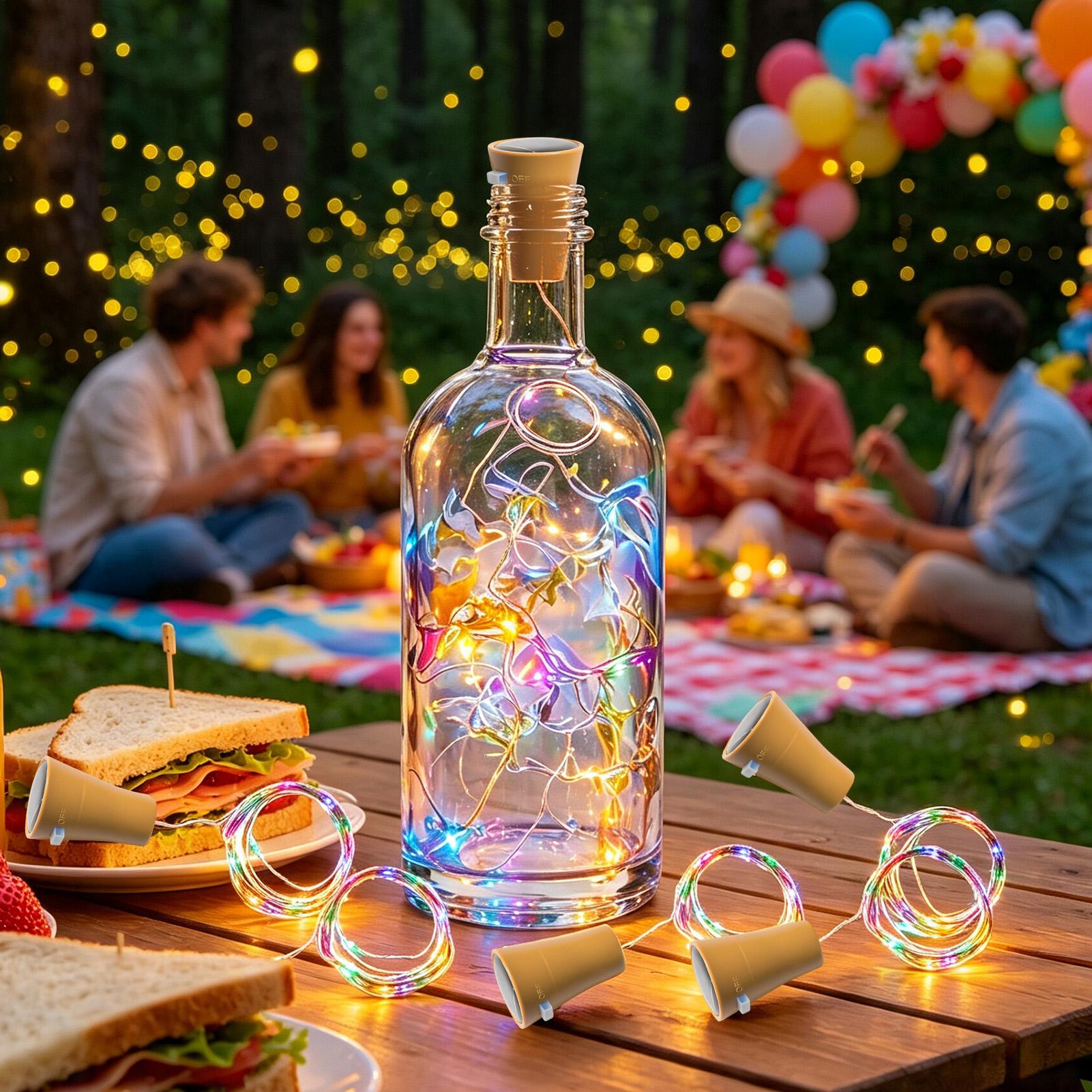 Solar Wine Bottle Lights LED W - Solar Fairy String 评论和价格
