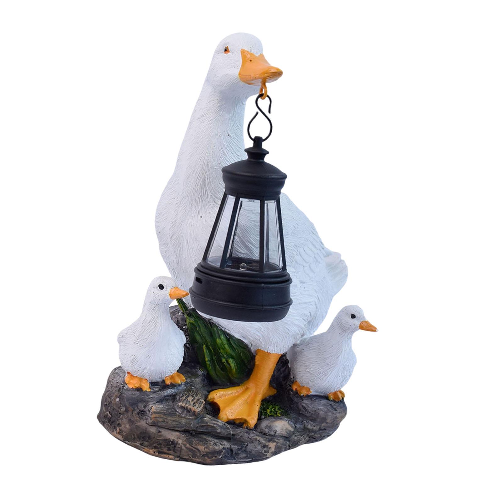 White Duck Ornament with Solar - Outdoor Lighting Accent 评论和价格