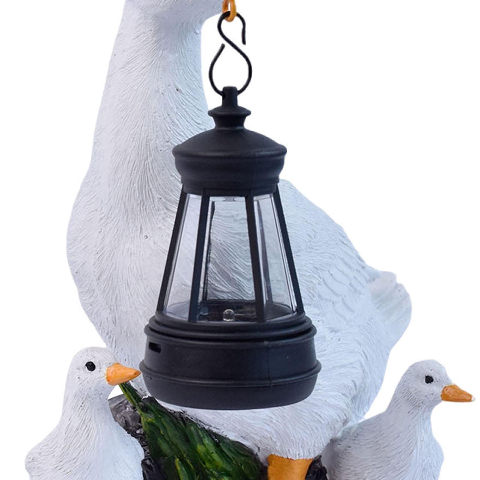 White Duck Ornament with Solar - Outdoor Lighting Accent 评论和价格