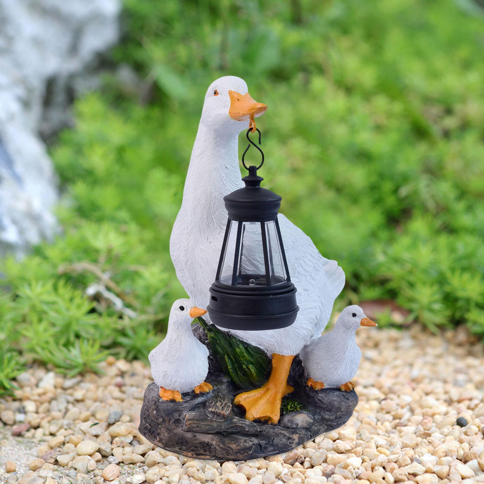 White Duck Ornament with Solar - Outdoor Lighting Accent 评论和价格
