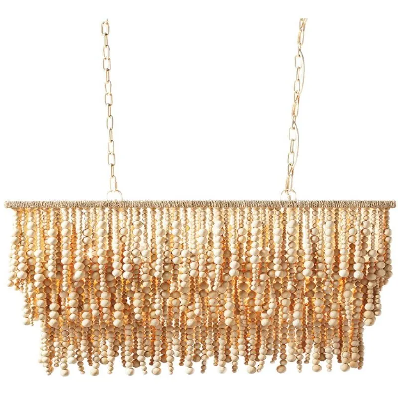 Bohemian Wood Bead Chandelier  - Outdoor Lighting Chandelier 评论和价格