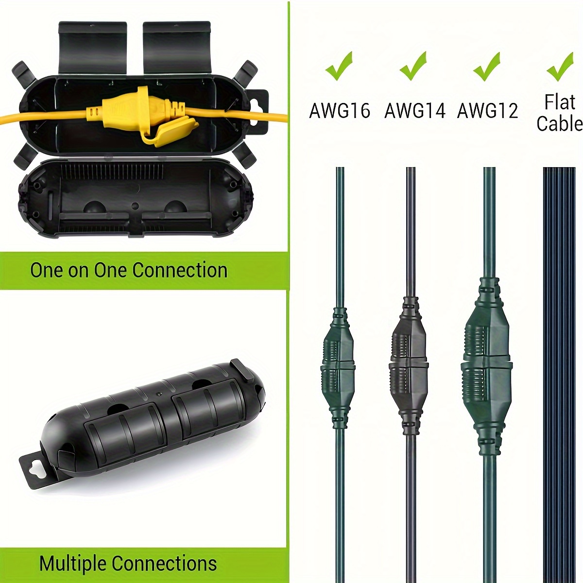 Extension Cord Plug Connection - Outdoor Lighting Socket 评论和价格