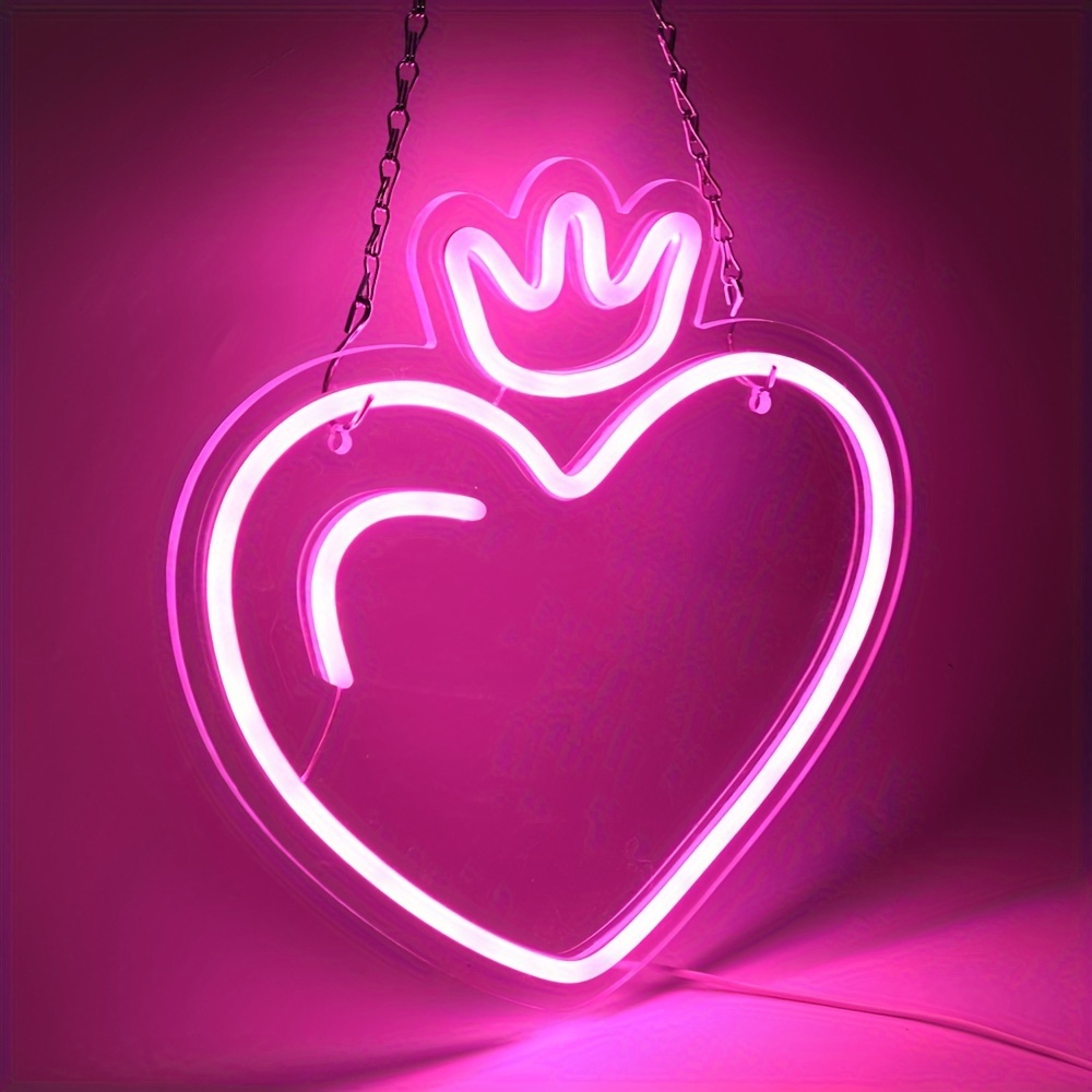 LED Heart Crown Neon Sign, Pin - Outdoor Lighting Options 评论和价格