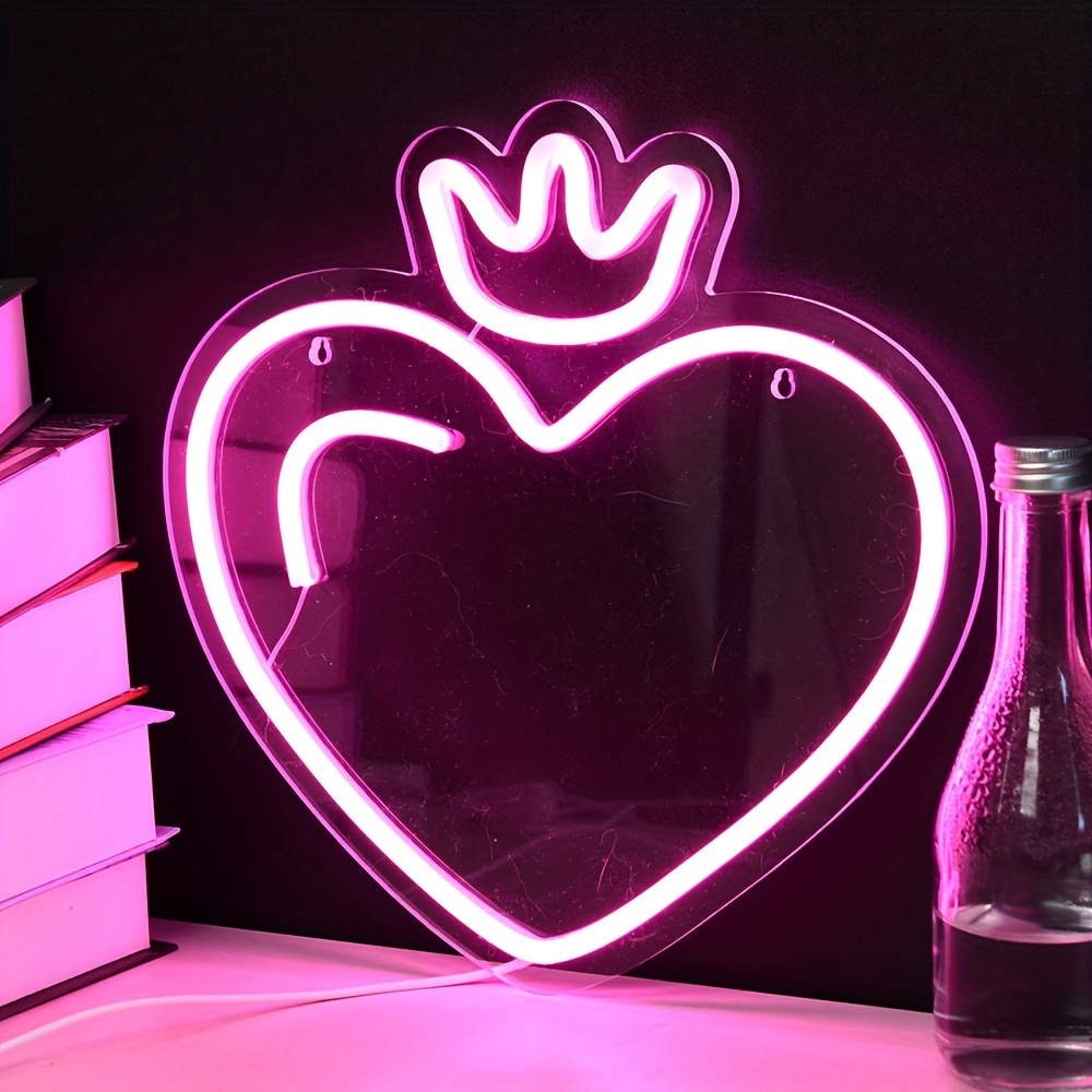 LED Heart Crown Neon Sign, Pin - Outdoor Lighting Options 评论和价格