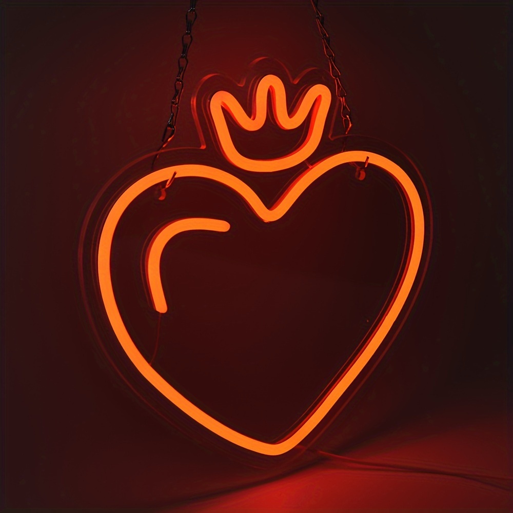 LED Heart Crown Neon Sign, Pin - Outdoor Lighting Options 评论和价格