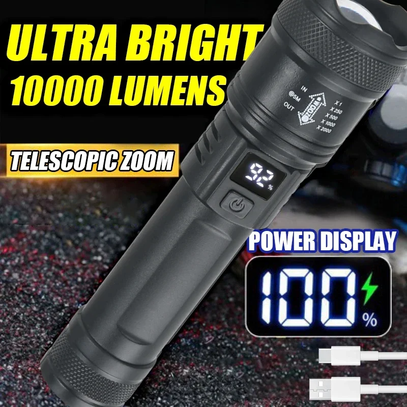 9900LM Powerful LED Flashlight - Outdoor Lighting Nearby 评论和价格