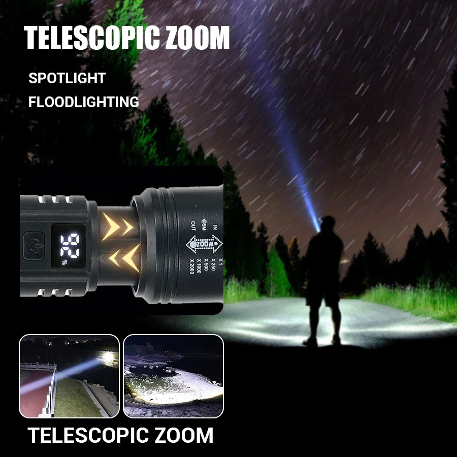 9900LM Powerful LED Flashlight - Outdoor Lighting Nearby 评论和价格