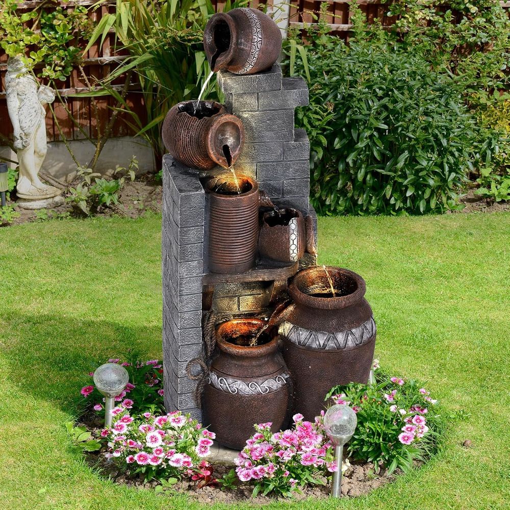 6-Tier Outdoor Indoor Resin Fl - Outdoor Lighting For Backyard 评论和价格