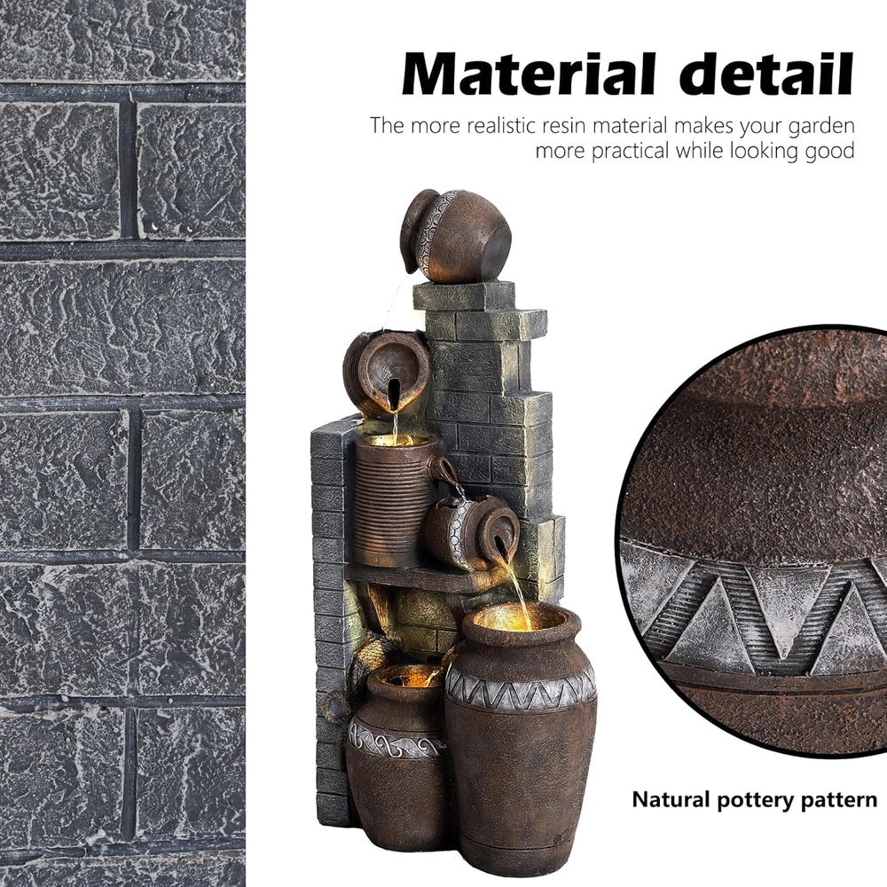 6-Tier Outdoor Indoor Resin Fl - Outdoor Lighting For Backyard 评论和价格