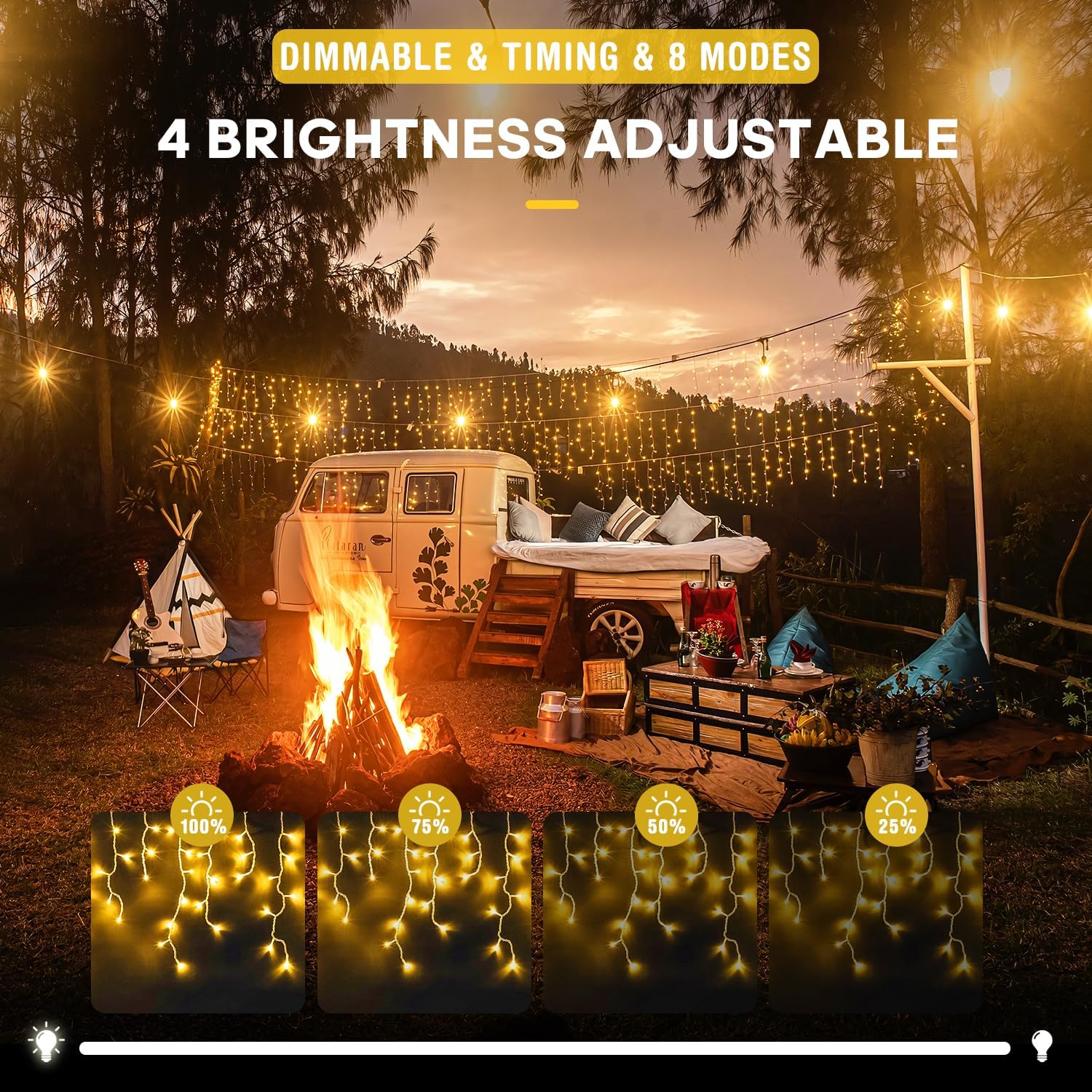 Solar Icicle Lights Outdoor Fa - Solar Fairy String 评论和价格