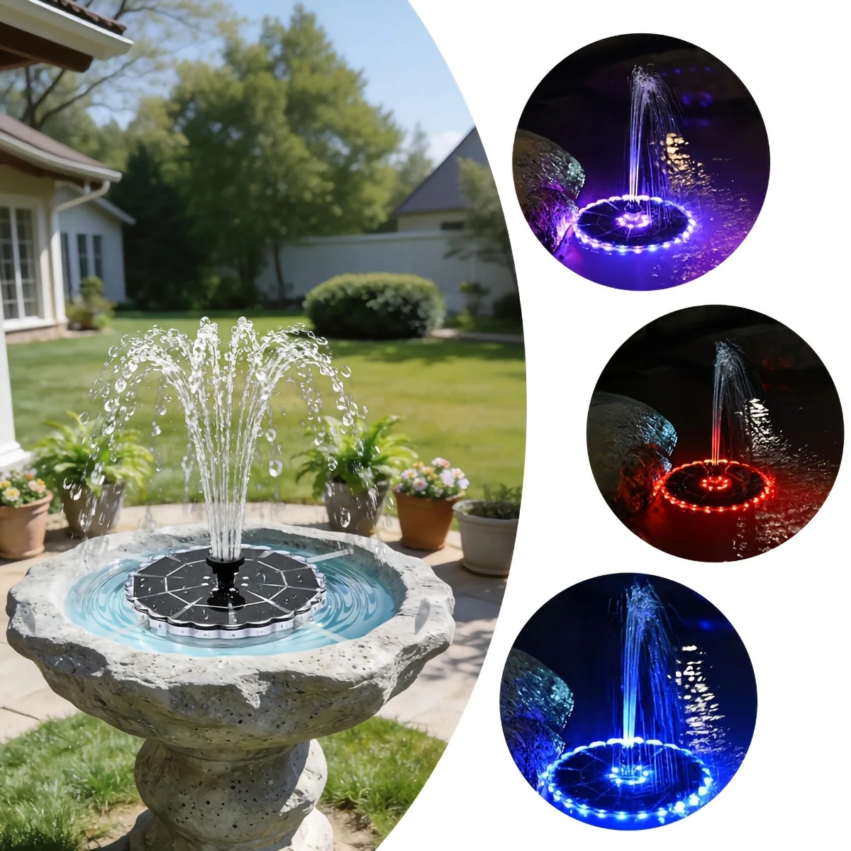3.5W Outdoor Solar Fountain fo - Outdoor Lighting Ground 评论和价格