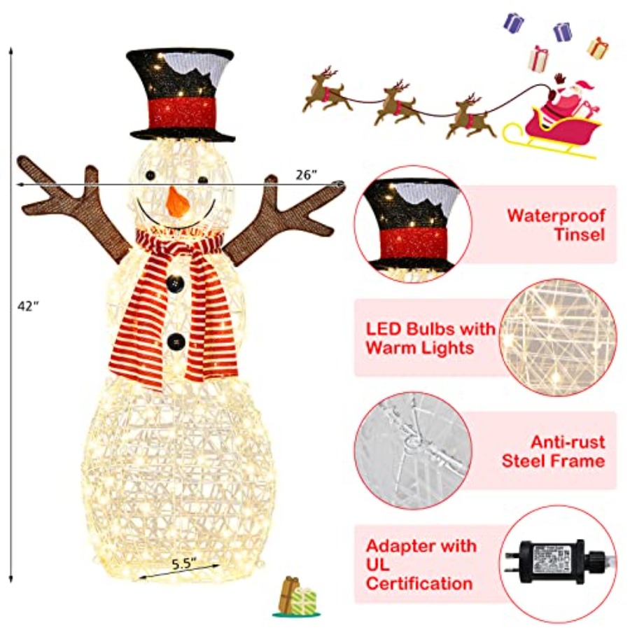 Christmas Outdoor Lighted Snow - Outdoor Lighting Ground 评论和价格