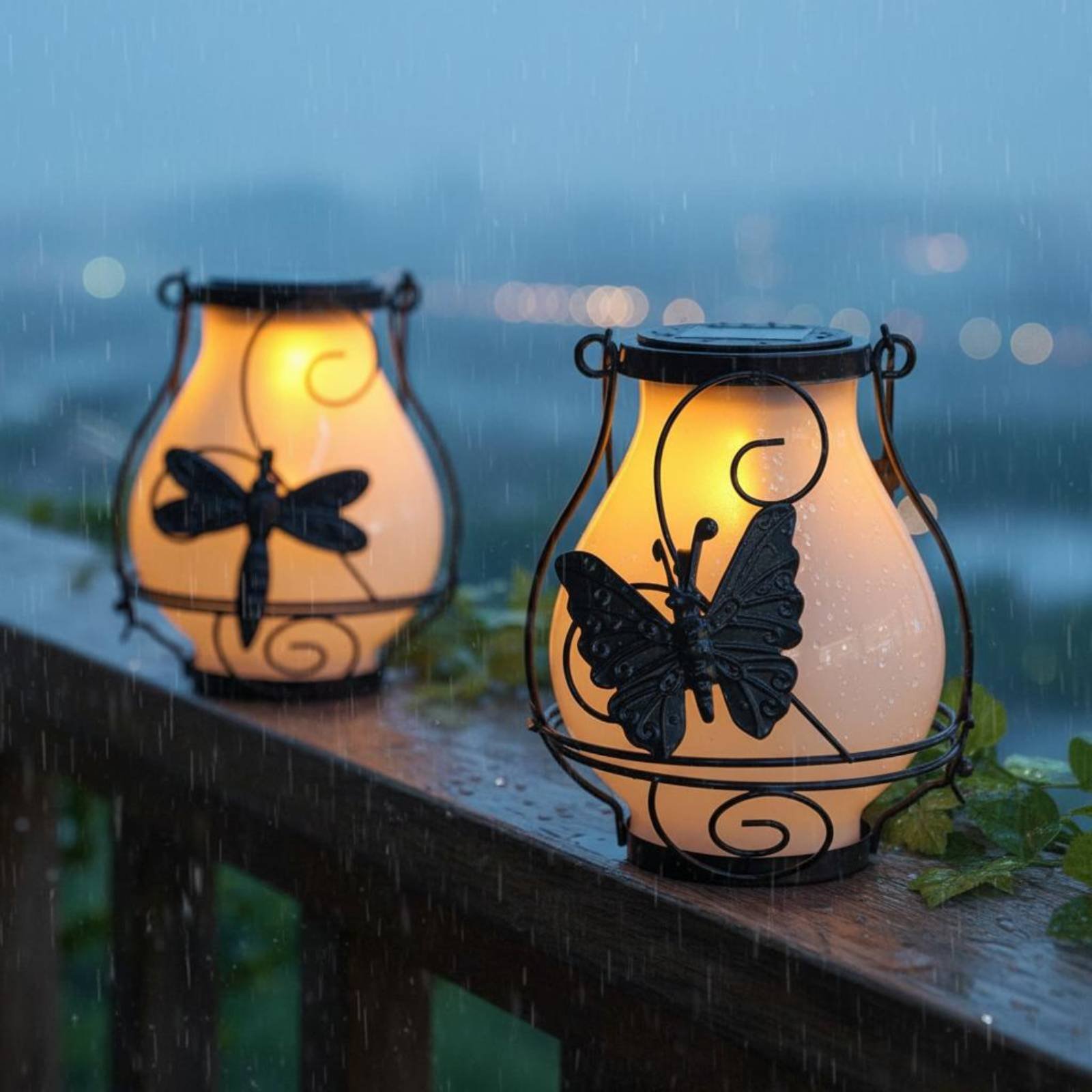 Solar Butterfly Lantern Waterp - Wall Lighting Outdoor 评论和价格