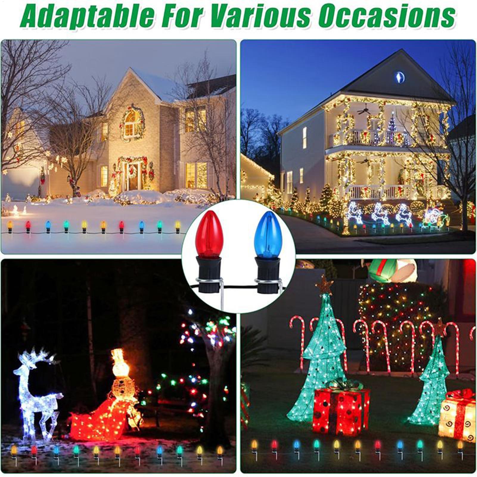 Christmas Light Stakes For Yar - Outdoor Lighting Pathway 评论和价格