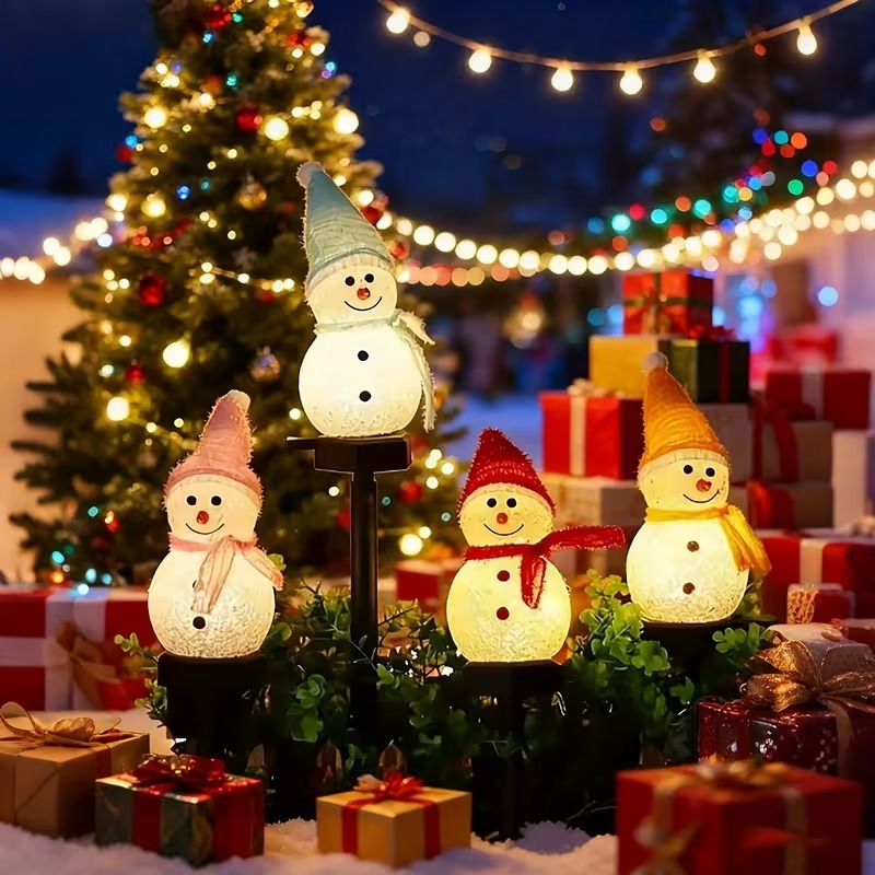 Aurooso Solar Powered Snowman  - Outdoor Lighting Accent 评论和价格