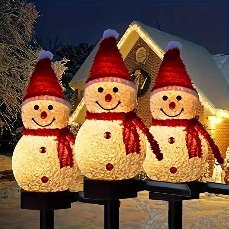 Aurooso Solar Powered Snowman  - Outdoor Lighting Accent 评论和价格