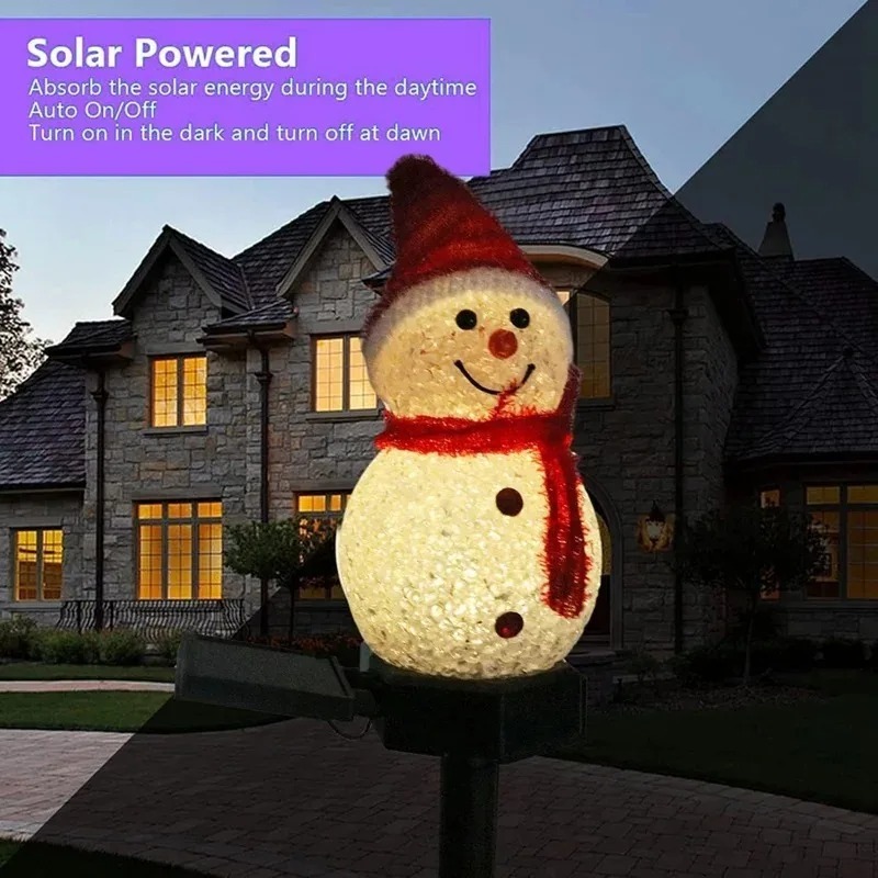 Aurooso Solar Powered Snowman  - Outdoor Lighting Accent 评论和价格