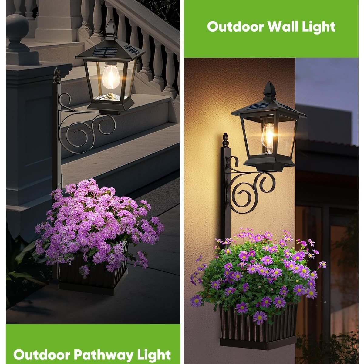 2 in 1 Solar Planter Lamp Wate - Wall Lighting Outdoor 评论和价格