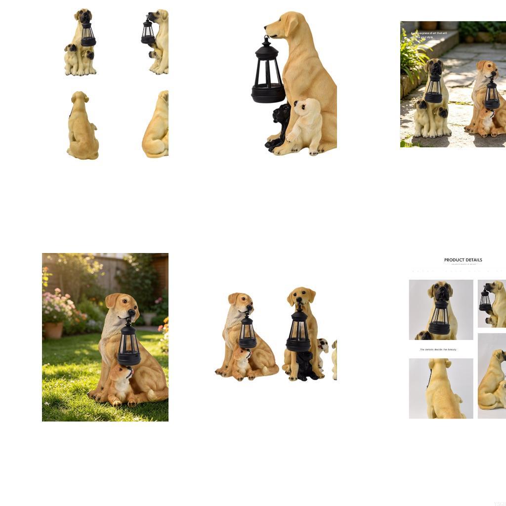 Dog Garden Statue with Hanging - Outdoor Lighting Accent 评论和价格