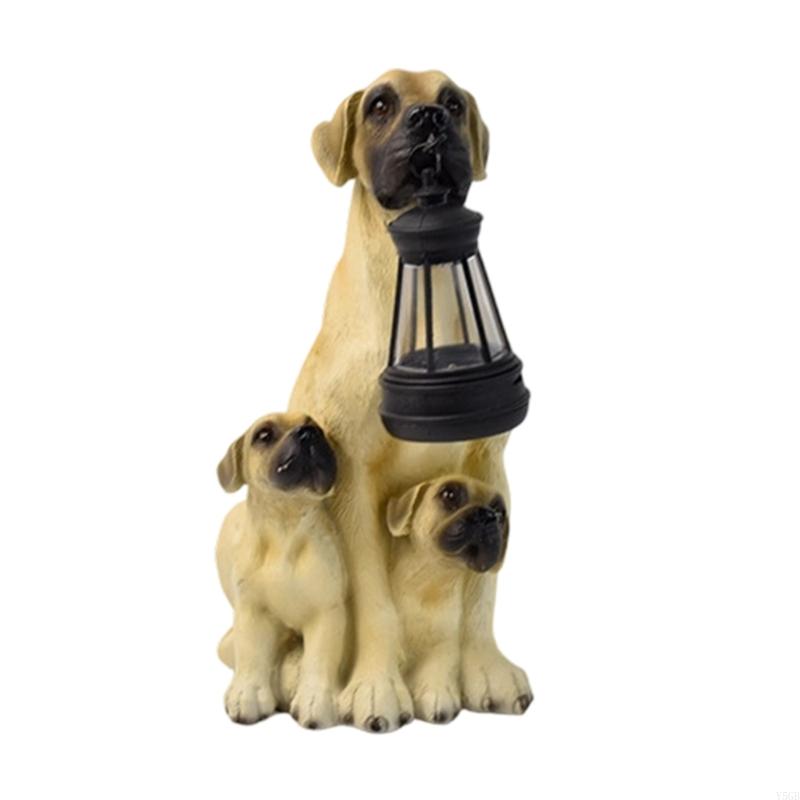 Dog Garden Statue with Hanging - Outdoor Lighting Accent 评论和价格